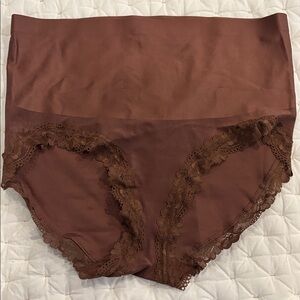 NWT Victoria's Secret High-Waisted Lace Panties - Dark Brown
